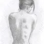 Девушка спиной рисунок