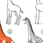 Жираф рисунок карандашом для детей