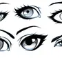 Анимешные глаза для срисовки