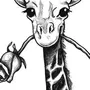 Рисунок жирафа для срисовки