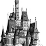 Готический замок рисунок