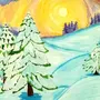 Зимний Лес Рисунок