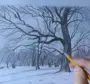Зимний Рисунок Карандашом