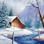 Зимний пейзаж рисунок