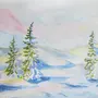 Зимний пейзаж рисунок 5 класс