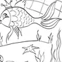 Золотая рыбка рисунок карандашом