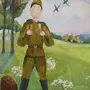 Идет солдат по городу рисунок к песне