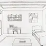Интерьер комнаты рисунок
