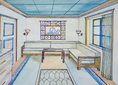 Рисунок комнаты 7 класс изо