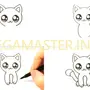 Как быстро нарисовать котика