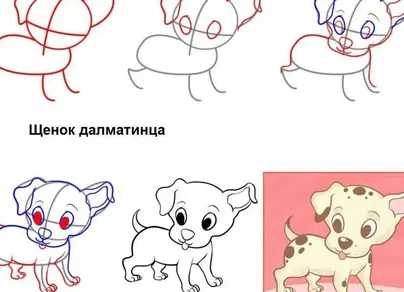 Как быстро нарисовать собаку для детей