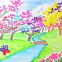 Как легко нарисовать весенний пейзаж