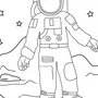 Космонавт легкий рисунок