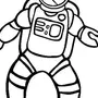 Космонавт легкий рисунок