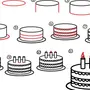 Как нарисовать торт легко