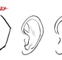 Как легко нарисовать ухо