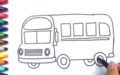 Как легко нарисовать автобус