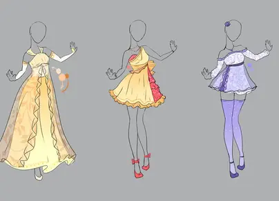 Как нарисовать одежду аниме