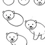 Белый медведь рисунок для детей карандашом
