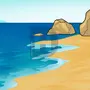 Берег моря рисунок