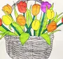 Букет тюльпанов рисунок