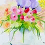Букет цветов рисунок гуашью