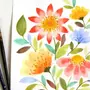 Букет цветов рисунок красками
