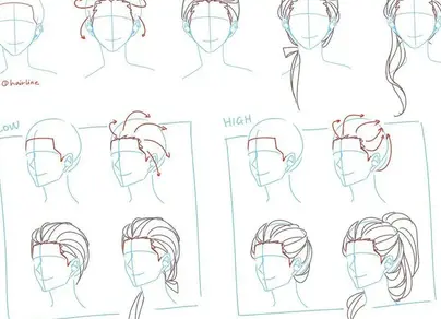 Как легко нарисовать волосы
