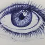 Рисунок глаза ручкой