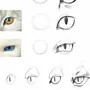 Как нарисовать глаза кошки