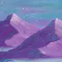Как нарисовать горы гуашью