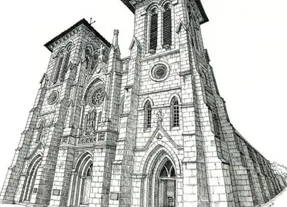 Как нарисовать готический собор