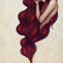 Девушка с длинными волосами рисунок