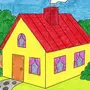 Как нарисовать домик для детей