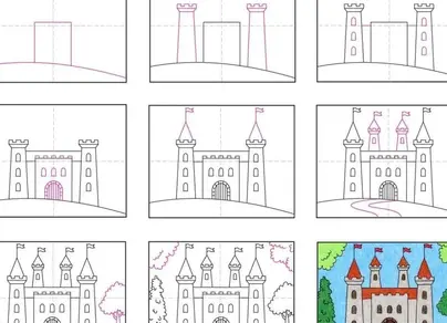 Как нарисовать замок