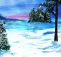 Как нарисовать фон зимы гуашью