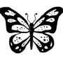Бабочка рисунок черно белый