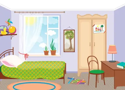Как нарисовать детскую комнату