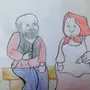 Бабушка и дедушка рисунок