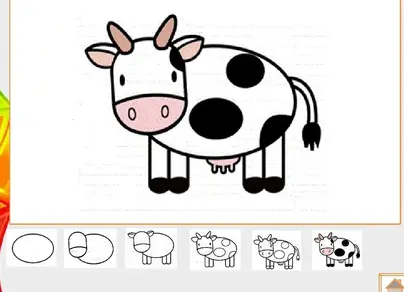 Как нарисовать корову поэтапно