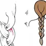 Как нарисовать косу из волос
