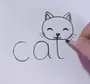 Как нарисовать кошку из цифр
