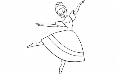 Балерина рисунок для детей