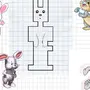 Как нарисовать кролика по клеточкам