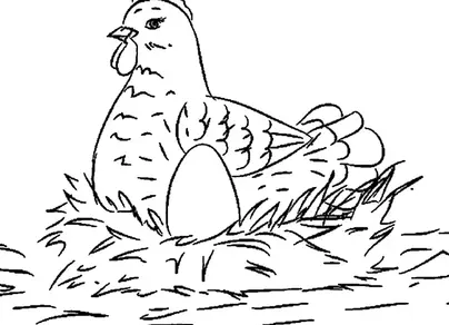 Как нарисовать курочку рябу