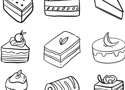 Как нарисовать кусочек торта