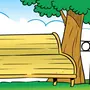 Скамейка в парке рисунок