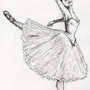Балерина на сцене рисунок
