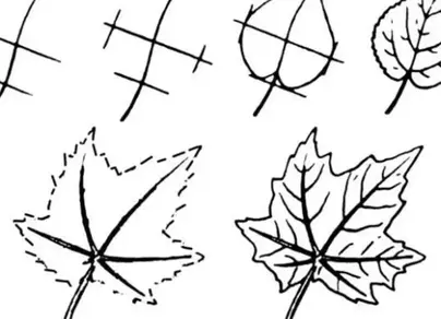Как нарисовать листик