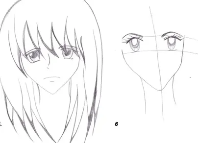 Как нарисовать голову аниме девушки